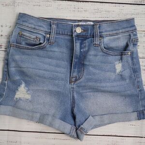 Celebrity pink jean shorts